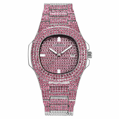 PULSAR Black Iced Out Watch for Men | Bold Luxury Hip Hop Timepiece