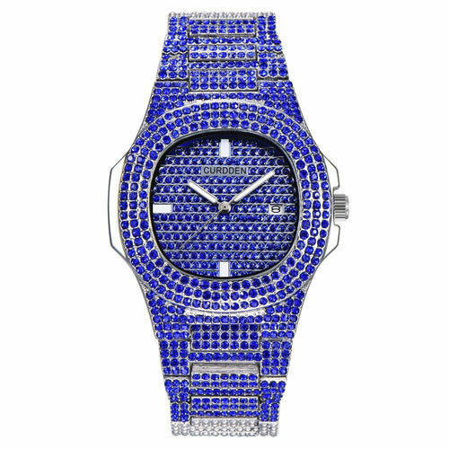 PULSAR Black Iced Out Watch for Men | Bold Luxury Hip Hop Timepiece