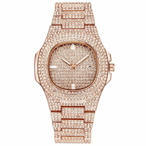 PULSAR Black Iced Out Watch for Men | Bold Luxury Hip Hop Timepiece