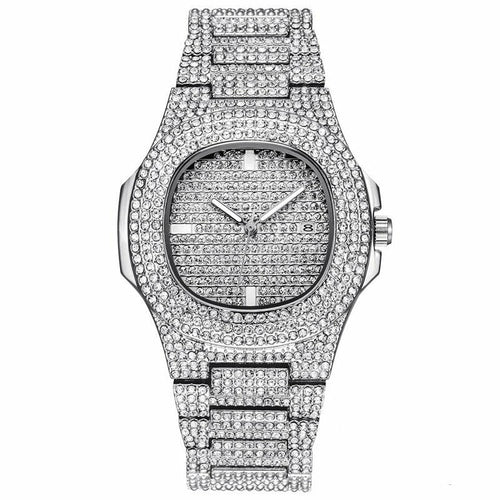 PULSAR Black Iced Out Watch for Men | Bold Luxury Hip Hop Timepiece