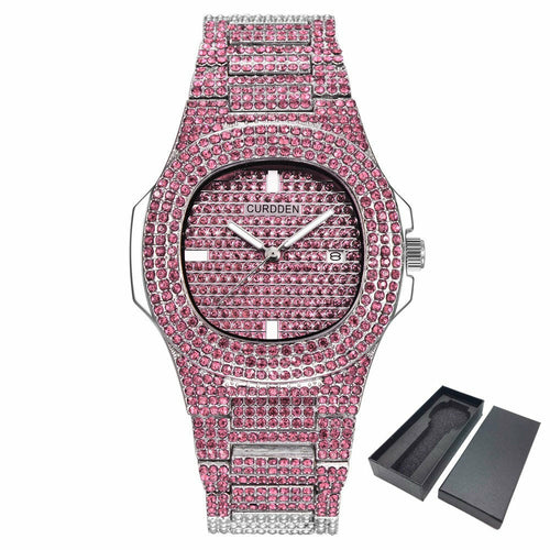 PULSAR Black Iced Out Watch for Men | Bold Luxury Hip Hop Timepiece