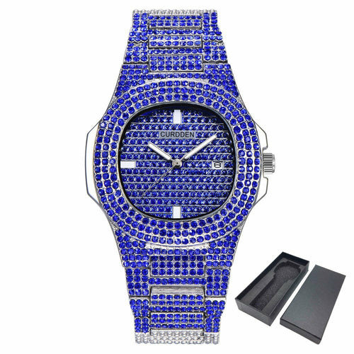 PULSAR Black Iced Out Watch for Men | Bold Luxury Hip Hop Timepiece