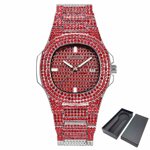 PULSAR Black Iced Out Watch for Men | Bold Luxury Hip Hop Timepiece