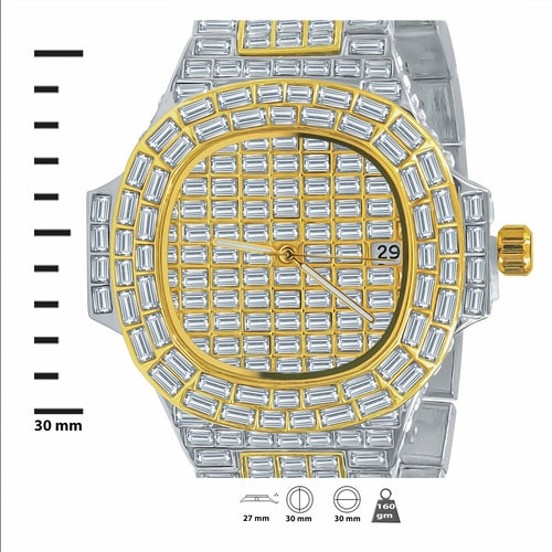 PULSAR Luxury Iced Out Watch | Bold Hip Hop Men’s Metal Timepiece 5631042