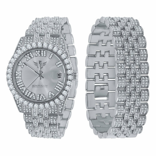 COLOSSAL Iced Out Watch 5624511 | Bold Streetwear Metal Watch for Men