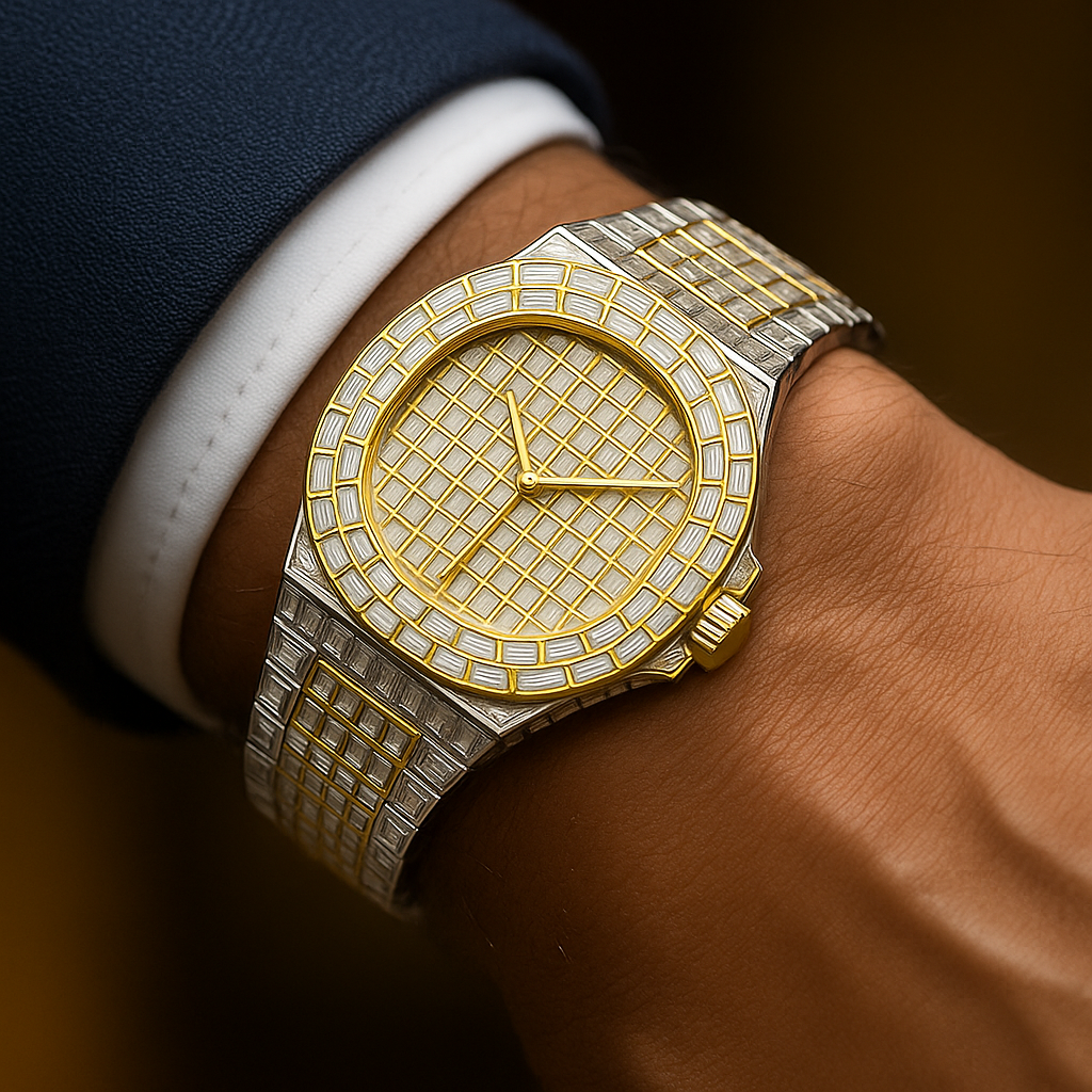 PULSAR Luxury Iced Out Watch | Bold Hip Hop Men’s Metal Timepiece 5631042