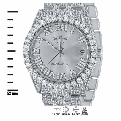 COLOSSAL Iced Out Watch 5624511 | Bold Streetwear Metal Watch for Men